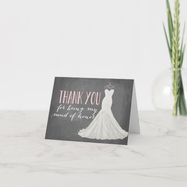 Maid Of Honor Thank You | Bridesmaid (Front)