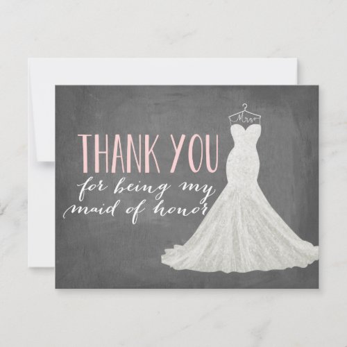 Maid Of Honor Thank You  Bridesmaid