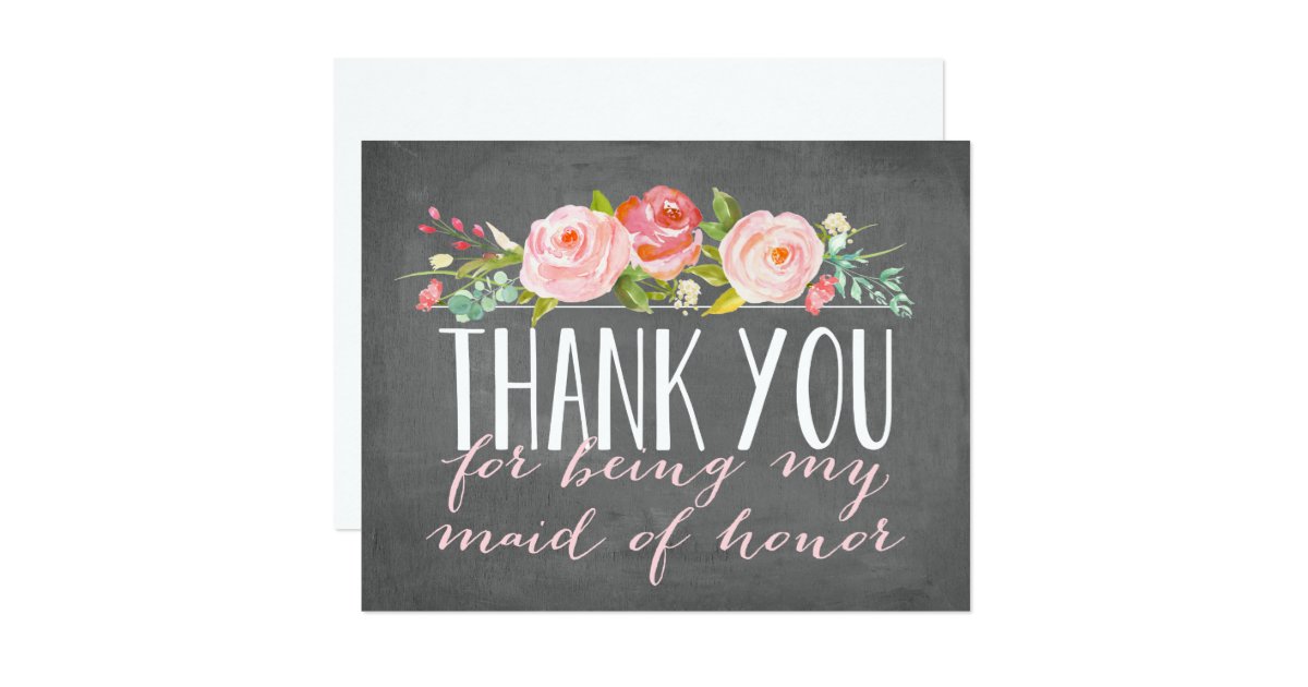 Awesome 44 Thank You Maid Of Honour Card