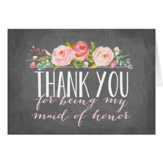 Maid of Honor Thank You | Bridesmaid Card