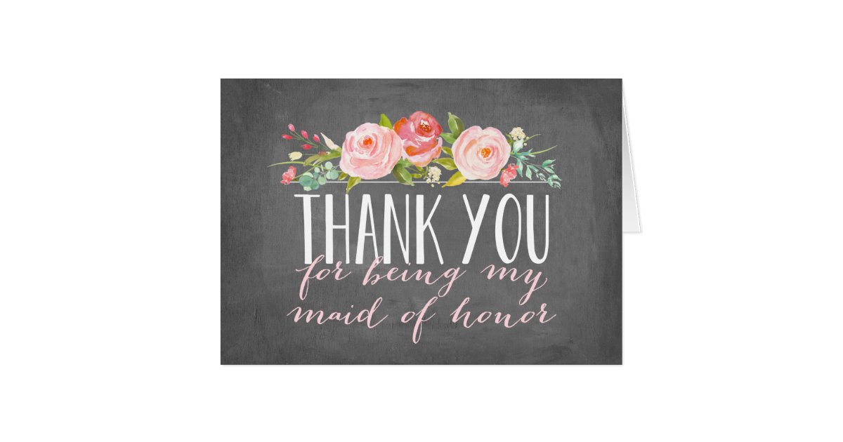 Awesome 44 Thank You Maid Of Honour Card