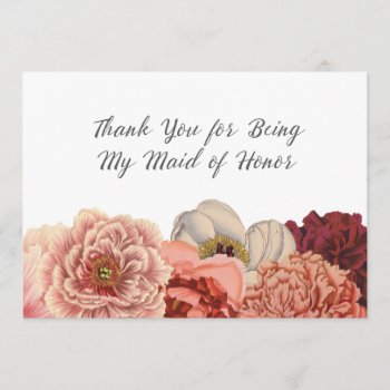 Maid Of Honor Thank You Card by tobegreetings at Zazzle