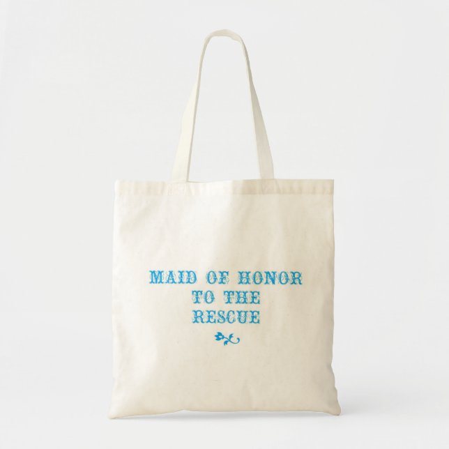 Maid of Honor Tote Aqua Bag (Front)