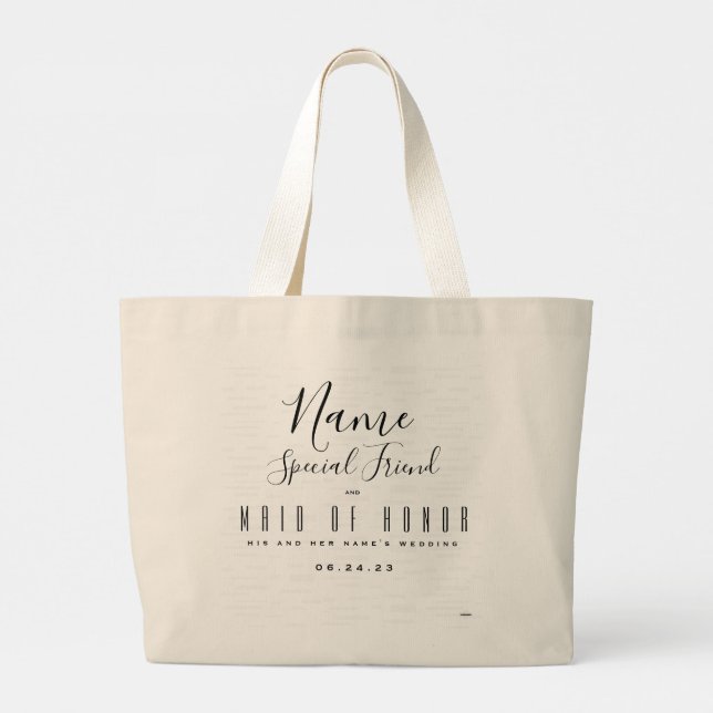 Maid of Honor Tote Bag - HAMbyWG (Back)
