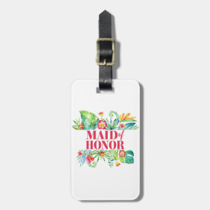 Maid of Honor Tropical Destination Wedding Luggage Tag