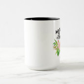 Maid of Honor Watercolor Floral Personalized Mug (Center)