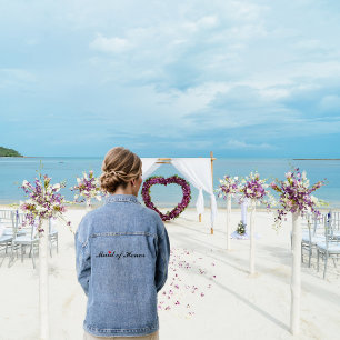 Maid of Honor Wedding Bridal Bachelorette Party Denim Jacket