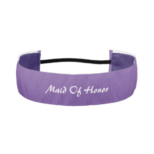 Maid Of Honor Wedding Bridesmaid Gift Purple Cute Athletic Headband