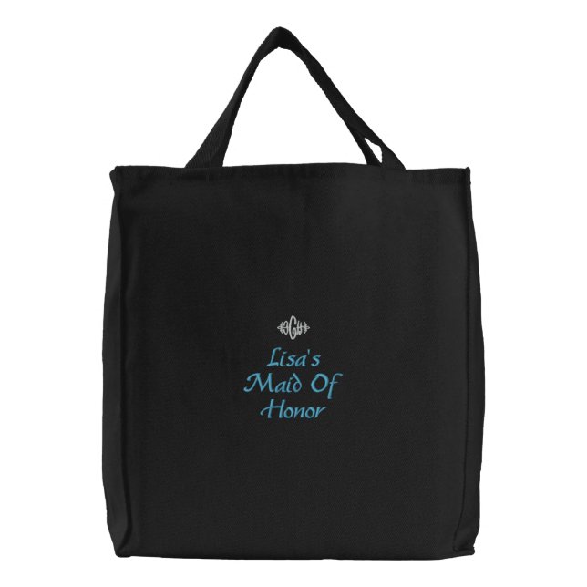 Maid Of Honor Wedding Embroidered Bag (Front)