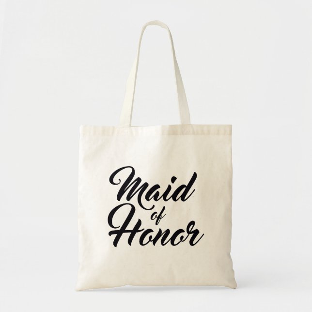 Maid of honor wedding favour tote bag (Front)