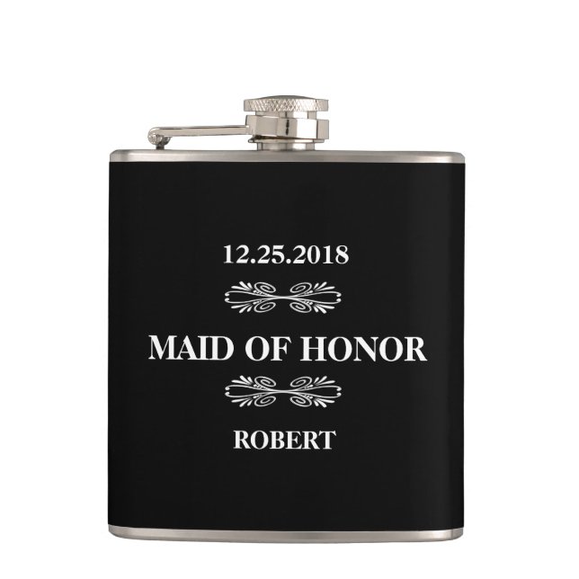 Maid of Honor Wedding Flask (Front)