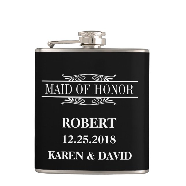 Maid of Honor Wedding Flask (Front)