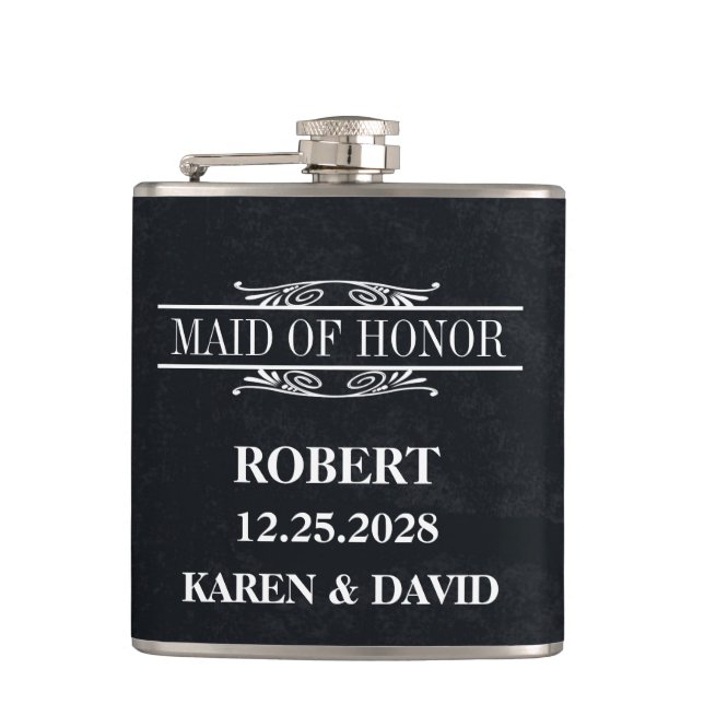 Maid of Honor Wedding Flask (Front)