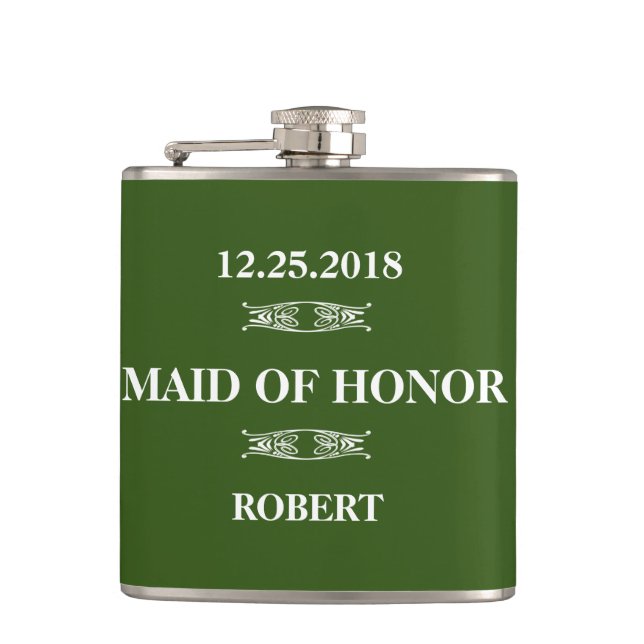 Maid of Honor Wedding Flask (Front)