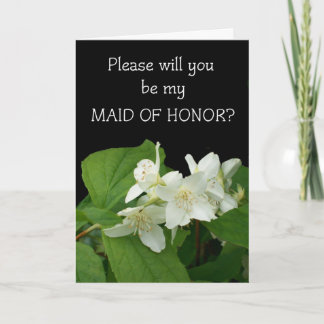 Maid of Honor  Wedding Invitation Card