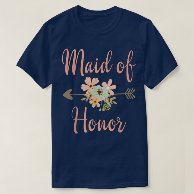 Maid of Honor   Wedding Party  T-Shirt (Design Front)