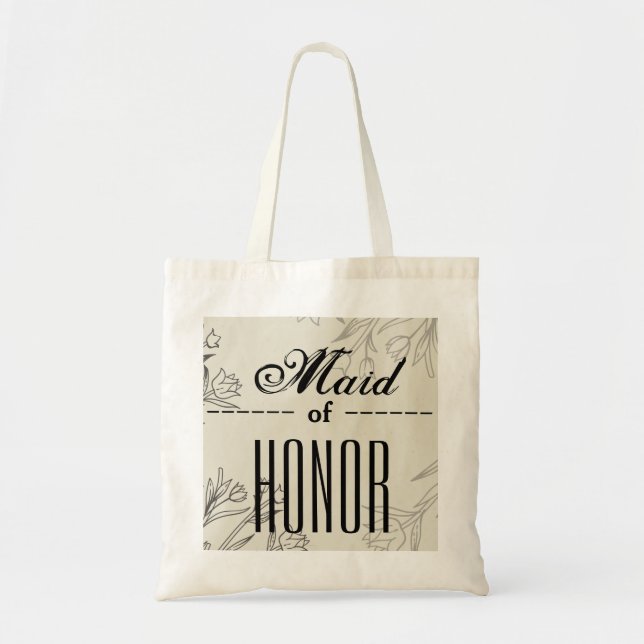 Maid of Honor Wedding Personalized Tote Bag (Front)