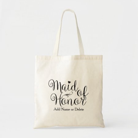 Maid Of Honor Wedding Tote Budget Canvas Tote Bag