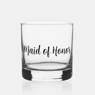Maid of Honor Wedding Whiskey Glass
