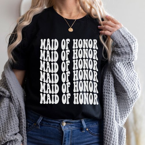 Maid of Honor White Matching Bridal Party T_Shirt