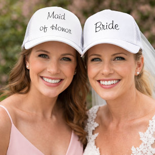 Maid of Honor White Wedding Hat