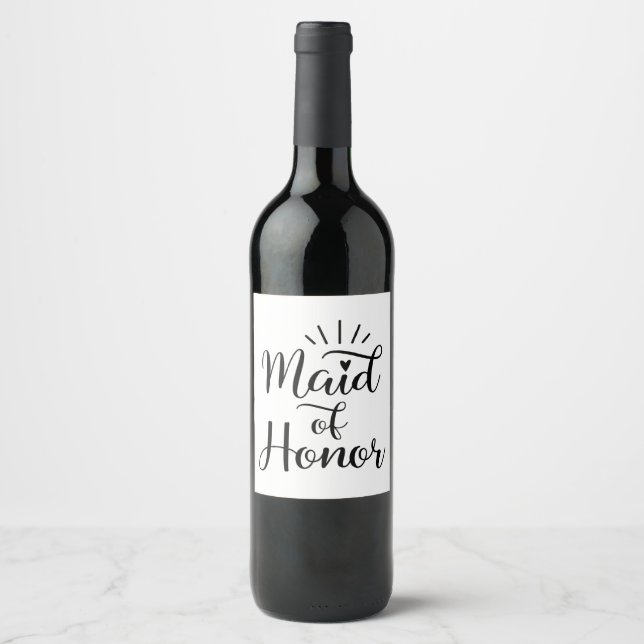 Maid Of Honor Wine Label (Front)