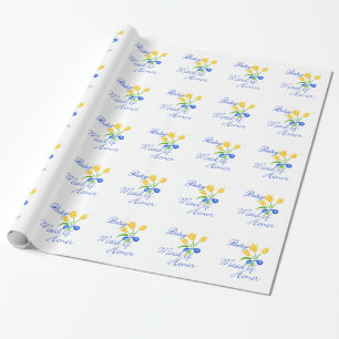 Maid of Honor with Yellow Tulips Wrapping Paper