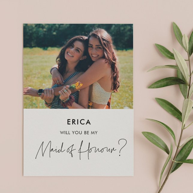 Maid of Honour proposal photo card UK version (Creator Uploaded)