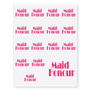 Maid-of-honour. Temporary Tattoos