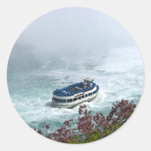 Maid of the Mist boat at Niagara Falls Canada Classic Round Sticker