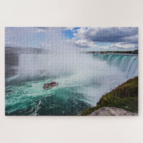 Maid of the Mist Boat in Niagara Falls Ontario Jigsaw Puzzle