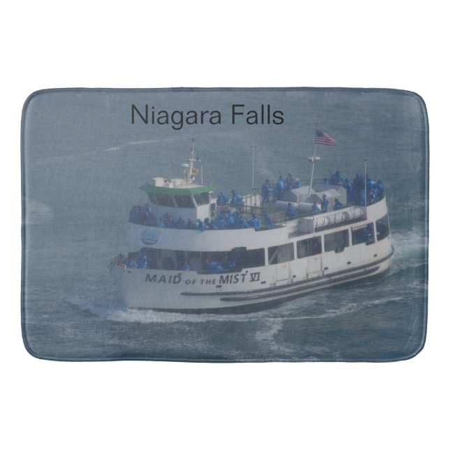 Maid of the mist on the Niagara river . Bathroom Mat (Front)