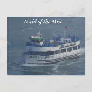 Maid of the mist on the Niagara river . Postcard