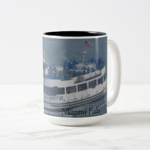 Maid of the mist on the Niagara river Two-Tone Coffee Mug