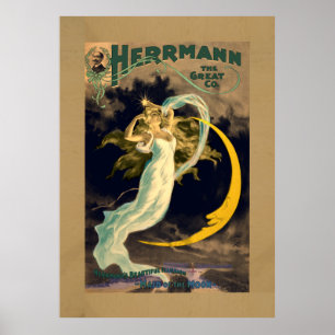 Maid of the Moon Vintage Magic Theatrical Poster