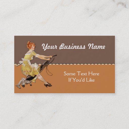 Customizable Maid or Cleaning Services Business Card