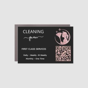  Maid Rose Pink Cleaning Service Bumper sticker Car Magnet