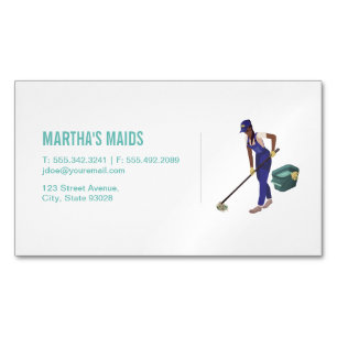 Maid Service Business Card Magnet
