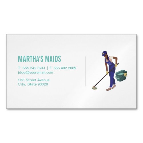 Maid Service Business Card Magnet