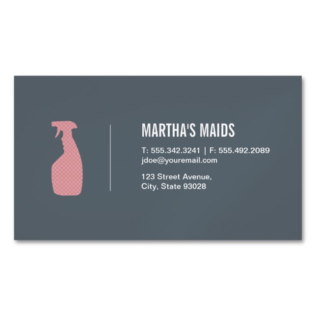 Maid Service Business Card Magnet (Front)