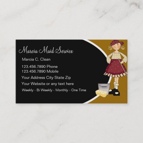 Maid Service Business Cards
