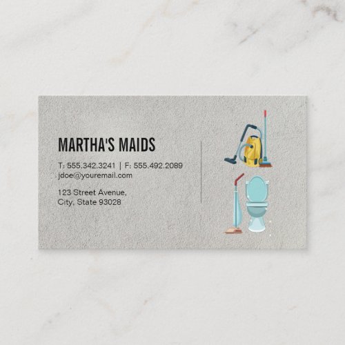Maid Service  Cleaning Product Equipment Business Card