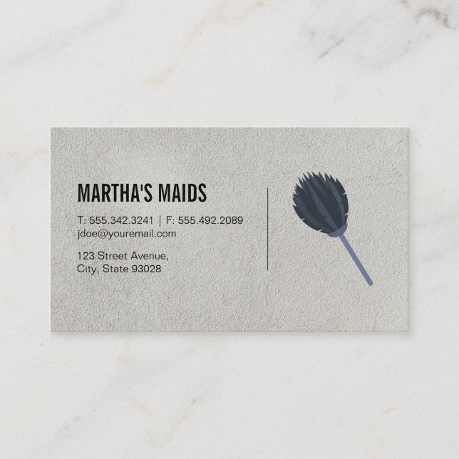 Maid Service | Dusting Broom Business Card (Front)