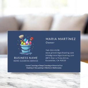 Maid Service Home Cleaning Business Card