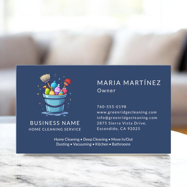 Maid Service Home Cleaning  Business Card (Creator Uploaded)