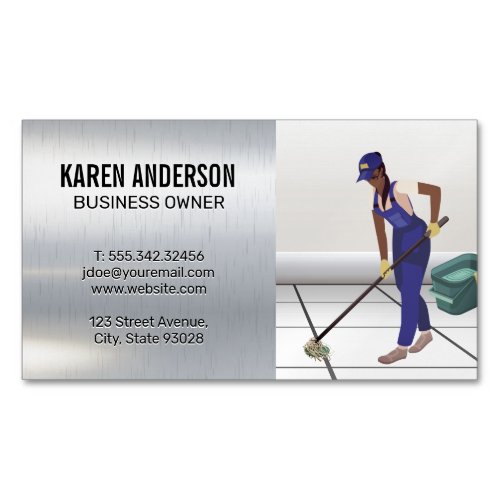 Maid Service  House Cleaning Business Card Magnet