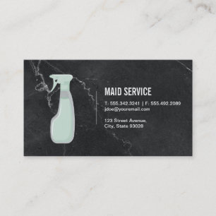Maid Service   Marble Business Card