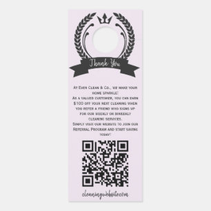 Maid Service Referral Door Hanger