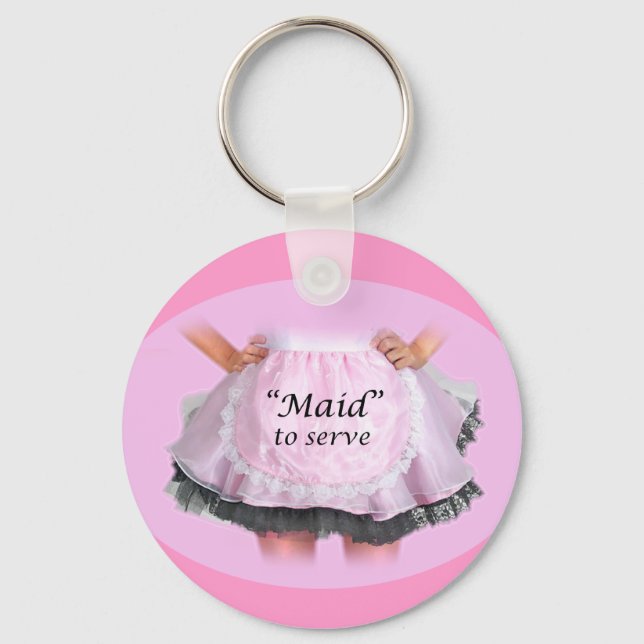 Maid to Serve Keychain (Front)