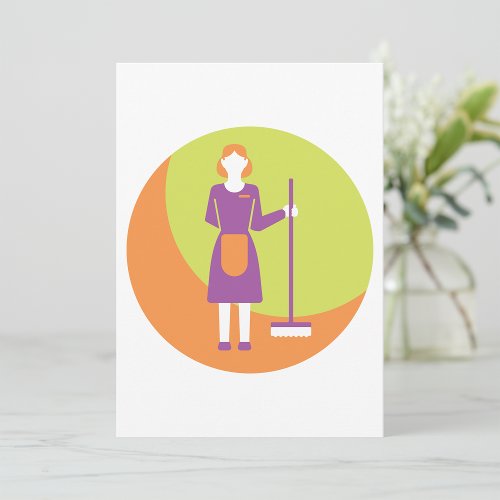 Maid With A Broom Invitations